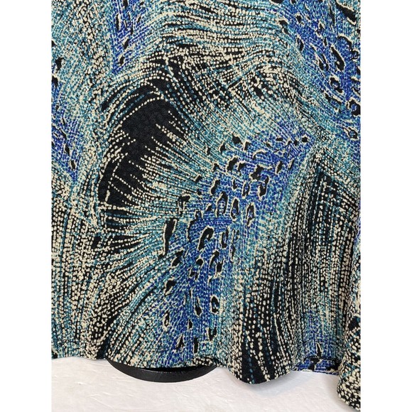 Drapers Damons, Womens, Blouse, 2X Peacock Feather, Short Sleeves - Picture 14 of 16
